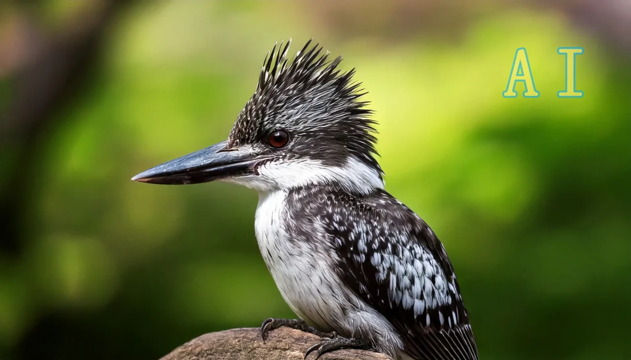 日本のヤマセミ(山翡翠) Megaceryle lugubris, Crested Kingfisher